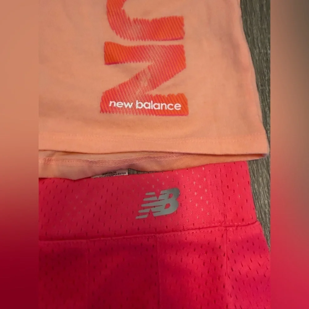 New Balance Baby Girl Tennis Matching Outfit Pink Size 12 Months